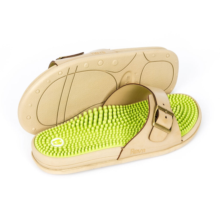 Retro Reflexology Massage Sandals Women. Shock Absorbing- Cushion Sole With  Orthotic Arch - Green Ivory - CX12NRRUM1V