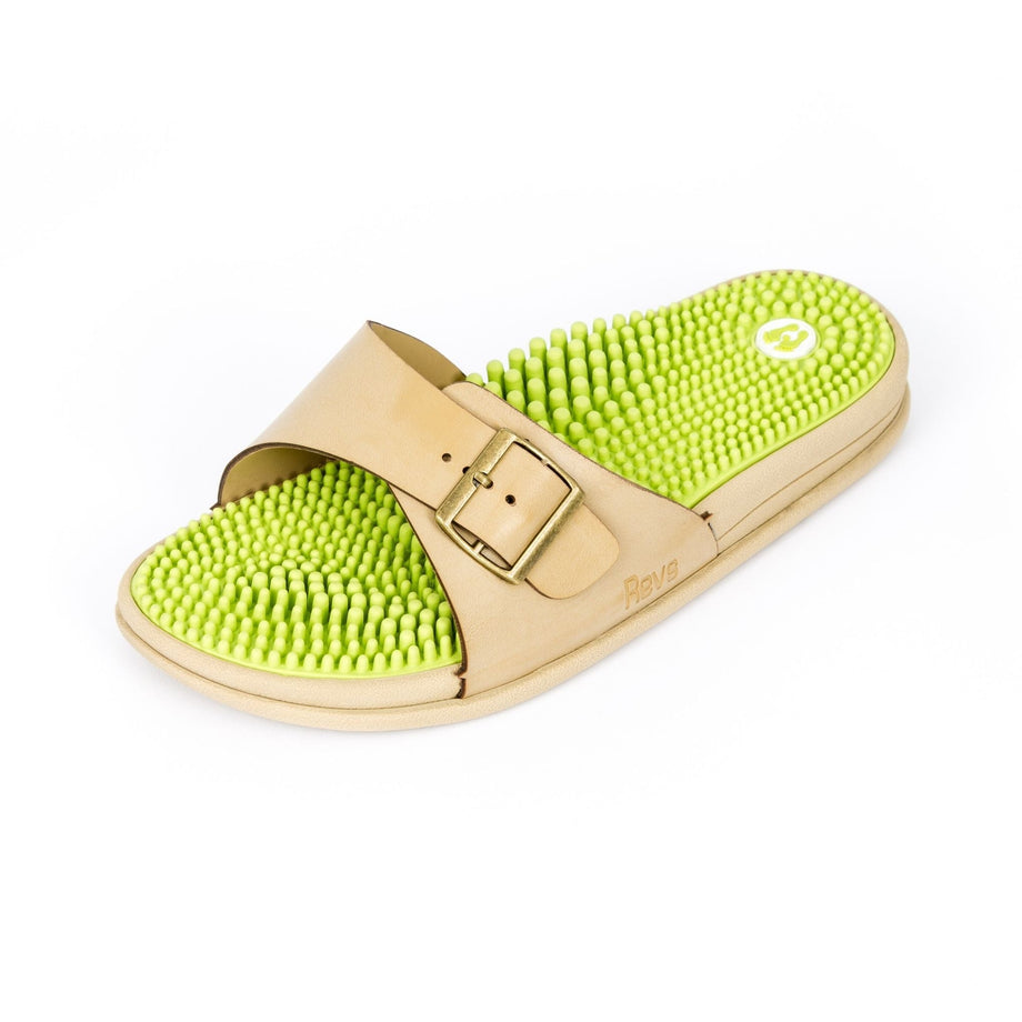 Revs Premium Reflexology Massage & Acupressure Sandals hotsell Ivory in Green